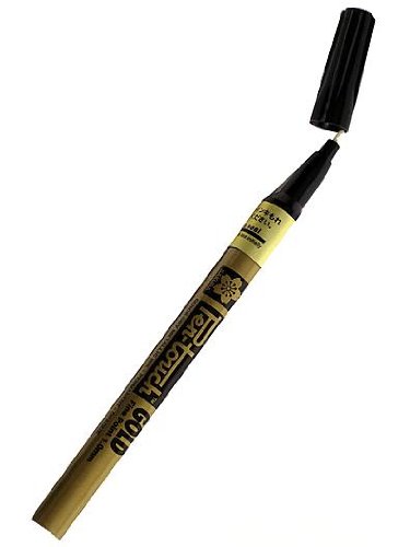 Sakura Pen-Touch Marker 0.7 Mm Extra Fine Gold [Pack Of 4] 16909-PK4