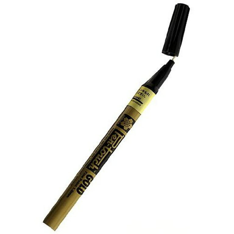 Sakura Pen-Touch Marker 0.7 mm Extra Fine Gold [Pack of 4 ]