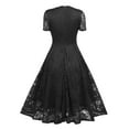 thumbnail image 7 of Autumn And Winter Wedding Party Dress Retro Slim Ladies Formal Dresses Lace Mesh Dress And Evening Dresses Womens Petite Dresses Formal Dresses for Wedding Guest Fall High Neck Evening Gowns for Women, 7 of 7