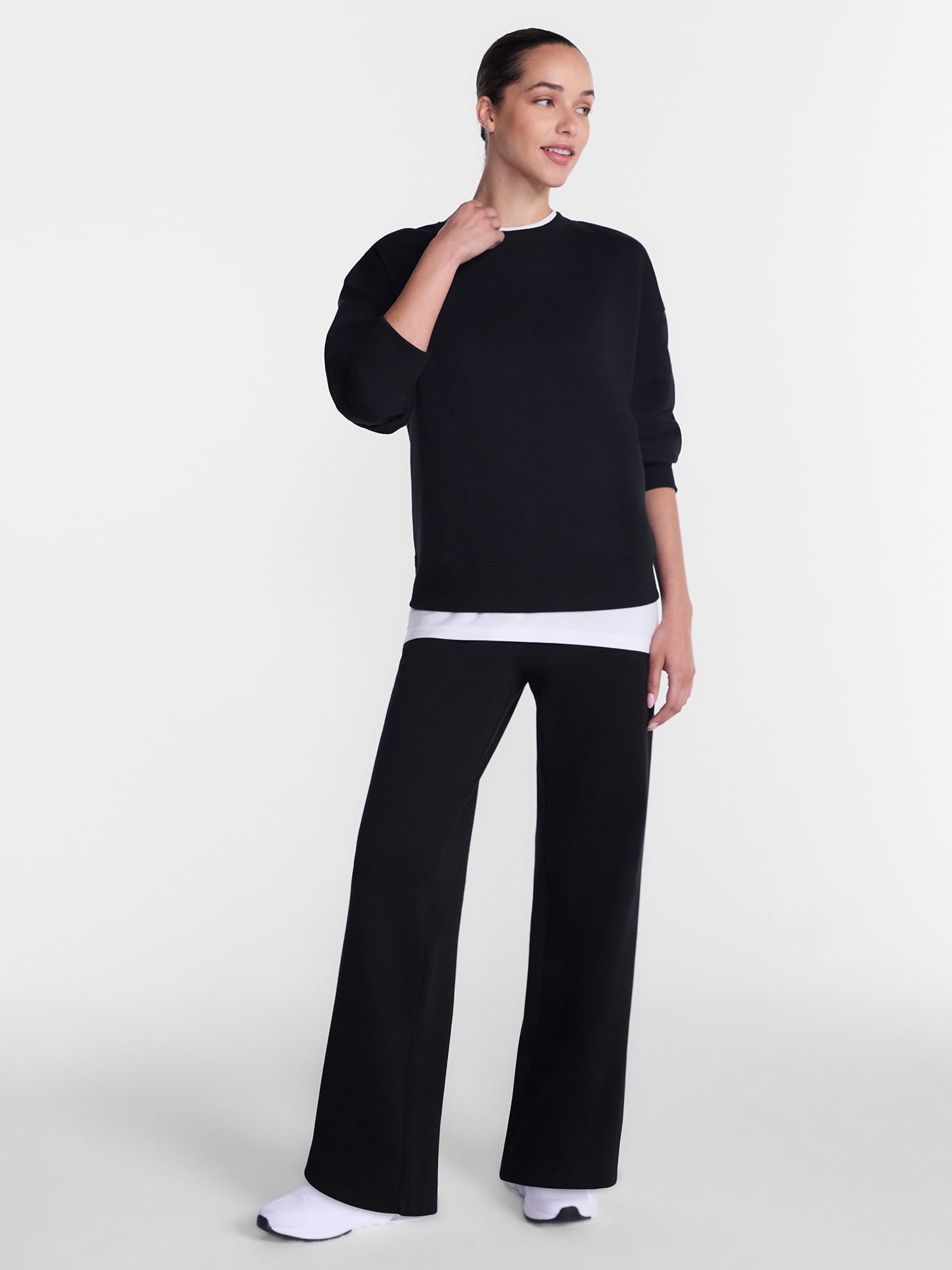Athletic Works Women's Fleece Pants with Pockets, 30" Inseam, Sizes XS-XXXL