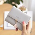 thumbnail image 4 of RFID blocking PU Leather Leaf Pendant Card holder Organizer Zipper coin wallet, 4 of 5