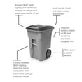 thumbnail image 6 of Toter 48 Gal. Blue Recycling Container with Wheels and Lid, 6 of 7