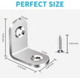 thumbnail image 5 of 40PCS L Bracket Corner Brace, Stainless Steel L Brackets for Shelves, Metal Corner Bracket, Small Right Angle Bracket for Wood Furniture Chair Drawer Cabinet with 80PCS Screws (0.79 x 0.79 inch), 5 of 7