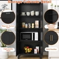 thumbnail image 3 of AISWORD 61" Tall Metal Storage Cabinet with Adjustable Shelves, 2 Doors Steel Cabinet for Office, Garage, Utility Room, Kitchen Storage, Black, 3 of 7