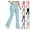 19# Sky Blue, variant on Women's Fleece Lined Pants High Waist Winter Thermal Warm Flare Leggings Hiking Yoga Pants Women with Pockets,Black L