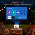 thumbnail image 4 of Magcubic 8K Compatible con Proyector Inteligente Android 14 Nativo 1080P con Enfoque Automático, 1100 ANSI, WiFi 6, Estéreo HiFi de 12W, HDR10+, Proporción de Lanzamiento 1.0:1 para Cine en Casa y, 4 of 12