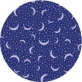 thumbnail image 1 of Ahgly Company Machine Washable Indoor Round Transitional Cobalt Blue Area Rugs, 4' Round, 1 of 7