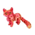 thumbnail image 2 of 3D Printed Cat, 8Pcs Articulated Cat Toys Figure, 3D Print Animals Fidget Toys Decor, 3D Printed Flexible Cat Ornaments Movable Joints Simulation Animal Figurine For Home Office Tabletop Decor, 2 of 10
