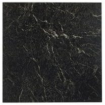 Better Home Achim-NexusTile-20PK-409 Black with White Vein Marble Roman Palace Collection 20 Pack of 12 x 12" Self Adhesive High Gloss (No Wax) Finish 1.2mm Thick Vinyl Tiles