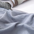 thumbnail image 2 of Move Over 3 Pieces Grayish Blue Bedding, Boho Fringe Duvet Cover Set Queen, Washed Microfiber, No Filling, 2 of 8