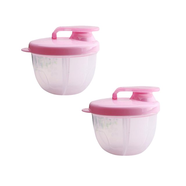 Oleegame 2PC Produce Storage Independent Three Layer Rotating Large Capacity Food Storage Drying Box Pink