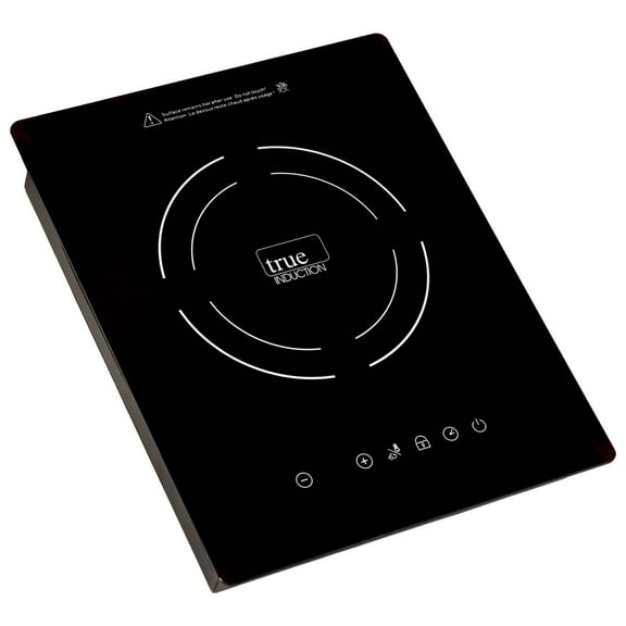True Induction TI-1B Built-In 12" Single Induction Glass-Ceramic Cooktop, UL858 Certified, 1750W