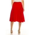thumbnail image 4 of Women's Plus Size Classic Solid Flared Lightweight Midi A-line Skirt, 4 of 6