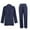 Navy, variant on Hueook Elegant Business Suits for Women Plus Size Long Sleeve Solid Suit Pants Women's Two Piece Sets Fashion Casual Womens Tops