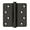 Bronze, variant on 4.0" x 1/4R Solid Brass Hinge 2/pk - Polished Chrome
