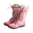 thumbnail image 3 of TMA EYES Women's Knee Outdoor Boots Water-Resistant Lace Up and Side Zipper Wide Width Comfortable Leather Winter Boots with Faux Fur Lining, 3 of 5