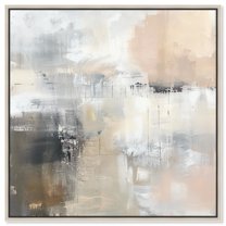 Drifting Canvas Colorful Abstract Wall Art by Art Remedy, Silver Frame, 16" x 16"