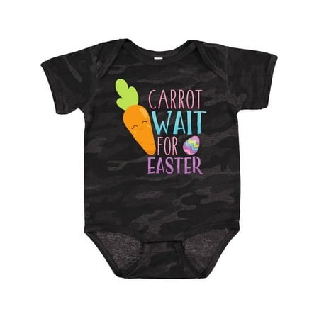 

Inktastic Carrot Wait For Easter Colorful Easter Egg Gift Baby Boy or Baby Girl Bodysuit