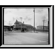 Historic Framed Print, Rockford, Ill., C. & N.W. R.R. [Chicago and North Western Railway] station, 17-7/8" x 21-7/8"