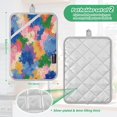 thumbnail image 3 of 2 Pack Pot Holders for Kitchen Heat Resistant Hot Pads Sets for Cooking Baking Colorful Splashes and Brushstrokes, 3 of 7