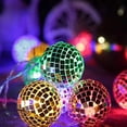 thumbnail image 4 of Ganfancp Led String Lights Espejo Etapa Reflexión de La Lámpara para La Boda de Año Nuevo Navidad Dj Home Party Decor Rebajas Flash Deals 1X Luces de Cadena de Bolas de Colores, 4 of 7
