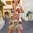 thumbnail image 5 of GaThRRgYP Women's Casual Ruffle Short Sleeve Dress,Women's Casual Sundress with Pockets Summer Boho Beach Dress Floral T-Shirts Dress Neck Loose Tank Dresses, 5 of 6