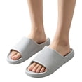 thumbnail image 2 of Mfakffe Shower Shoes Open Toe Non Slip Slides Soft Hollow Drain Slip on Sandals Lightweight House Slippers, 2 of 4