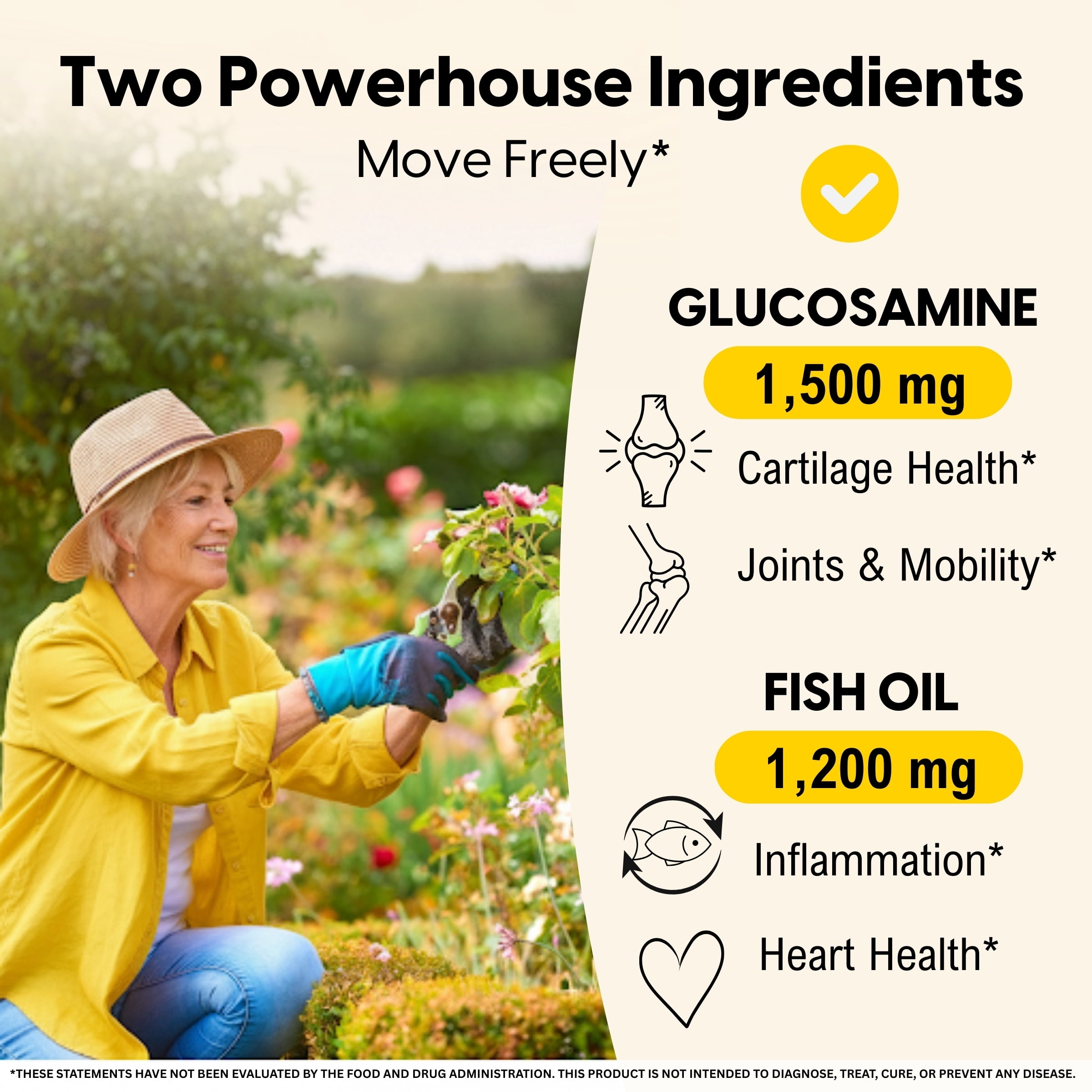 (5 pack) Mason Natural Glucosamine and Fish Oil Omega 3 Supports Joint, Muscle, Cardiovascular Health 90 Softgels