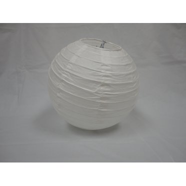 8" WHITE CHINESE PAPER LANTERNS 10 COUNTS