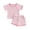 Pink, variant on Bagilaanoe 2pcs Tollder Baby Girl Shorts Set Short Sleeve T Shirt Tops + Shorts 6M 12M 18M 24M 3T Kids Casual Summer Clothes