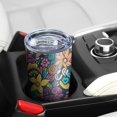 thumbnail image 5 of 20 Oz Pioneer Flower Coffee Tumbler Double Wall Insulated Stainless Steel Water Bottle | Metal Reusable Thermoses Flask with Cup Cap | Leak & Sweat Proof with Anti-Dust Lid, 5 of 7