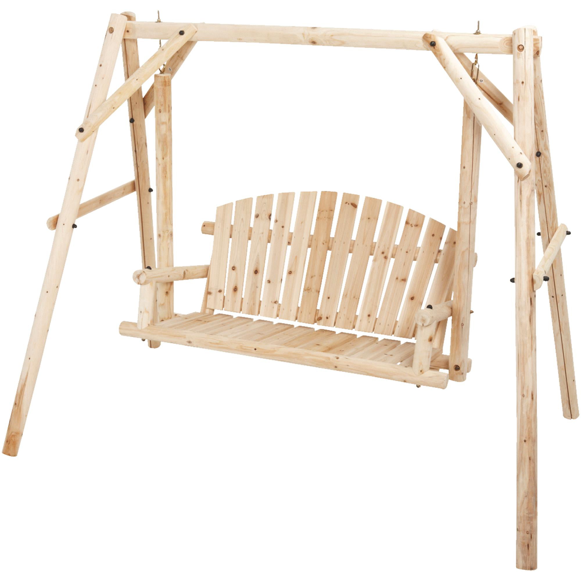 Jack Post North Woods 2Person Log Patio Swing & Frame