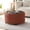 Orange, variant on 30 Inch Round Storage Ottoman, Ottoman Coffee Table with Lift Off Lid, Boucle Modern Ottomans with Storage for Living Room, Bedroom, Apartments (Light Brown Striped)