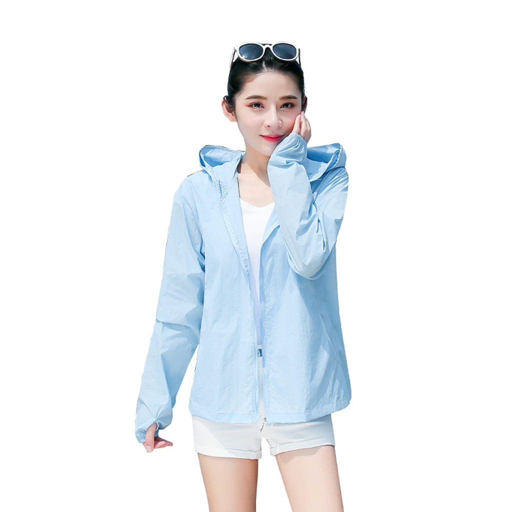 LEO BON Women Ultra Thin UV Protection Sunscreen for Summer Season Transparent Jacket