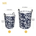 thumbnail image 3 of Naloa White Leaves Large Laundry Basket Waterproof Round Collapsible Storage bin with Handles for Hamper Kids Room,Toy StorageMedium, 3 of 6