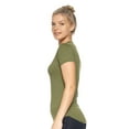 thumbnail image 2 of Expert Brand USA-Made Women's TriTec Active Deep V-Neck T-Shirt, Military OD Green, 2XL, 2 of 5