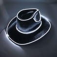 thumbnail image 5 of Sombrero de vaquero con luz LED brillante para fiesta de cumpleaños, sombrero de vaquera para novia, gorra de vaquera luminosa para discoteca, accesorios para despedida de soltero, sombrero de neón, s, 5 of 5