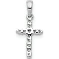 thumbnail image 4 of 14K White Gold Polished Diamond Cross Pendant (18 X 8) Made In India pm4958-010-wa, 4 of 6