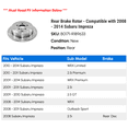 thumbnail image 2 of Rear Brake Rotor - Compatible with 2008 - 2014 Subaru Impreza 2009 2010 2011 2012 2013, 2 of 2