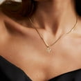 thumbnail image 3 of Gold Initial Necklaces for Women 14K Gold Plated Dainty Letter Necklace Personalized Initial Pendant Necklace Tiny Letter Name Necklaces Christmas Gift for women, 3 of 13