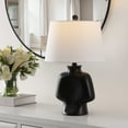 thumbnail image 2 of SAFAVIEH Johari 20 in. Glam Black Resin Table Lamp with White Cotton Shade, 2 of 6