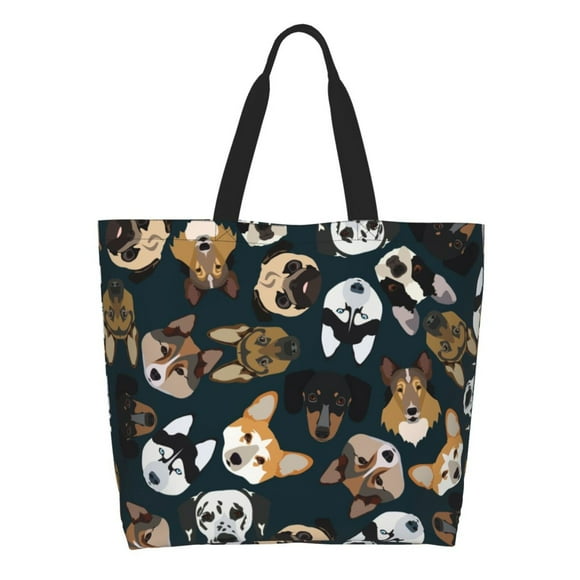 Balery Dogs Bolsa Tote Estilo Estético con Cremalleras, Bolsa de Hombro, Bolsa de Compras Grande y Plegable