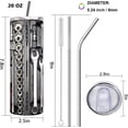 thumbnail image 3 of 20oz Skinny Tumbler With Lid and Straw, Gifts for Man, Dad Birthday Gifts, Travel Mug For Father, Stainless Steel, Double Wall, Vacuum Sealed Travel Mug (Mechanic Tool Box), 3 of 6
