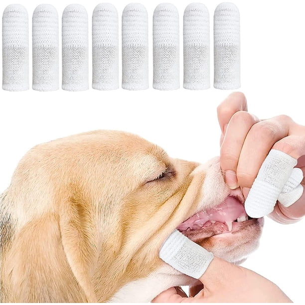 Cepillo de dientes para perros Fingerling reutilizable, cepillo de dientes para mascotas, Fingerlings Dogs Tooth Lay, anti-placa Finger Dog, cepillo de dientes de punto para mascotas eficiente y