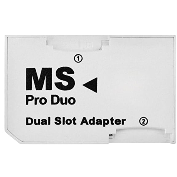SANOXY Memory Card Adapter Dual Slot MicroSD to MS Duo White