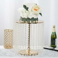 thumbnail image 2 of Efavormart 14" Dia | Gold Round Metal Wedding Cake Stand Crystal Cake Stand - 16" Tall, 2 of 11