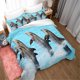 thumbnail image 3 of 3D Blue Sea Animal Dolphin Funda nórdica Juego de cama Funda nórdica Fundas de almohada, 3 of 3