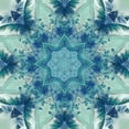 thumbnail image 2 of Nan 20x20 White Modern Wood Framed Museum Art Print Titled - Kaleidoscope Tropic Blues, 2 of 4