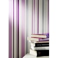 thumbnail image 2 of HAPPY HOUR - Moderne Frais à la Mode Lignes de Fleurs Rétro Blanc, Rouleau de Papier Peint Violet, 2 of 3