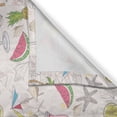 thumbnail image 3 of Ambesonne Summer Kitchen Curtains, Watermelon Lemon Umbrella, 55"x45", Pale Eggshell Multicolor, 3 of 3